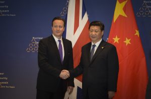 The Prime Minister David Cameron attends a Bi-lateral meeting with the President of China Xi Xinping during the PMs visit to The Hague.